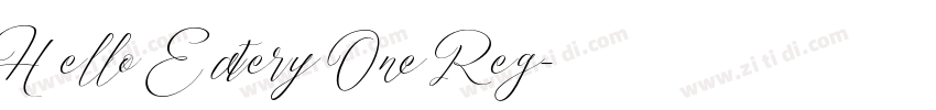 Hello Eatery One Reg字体转换